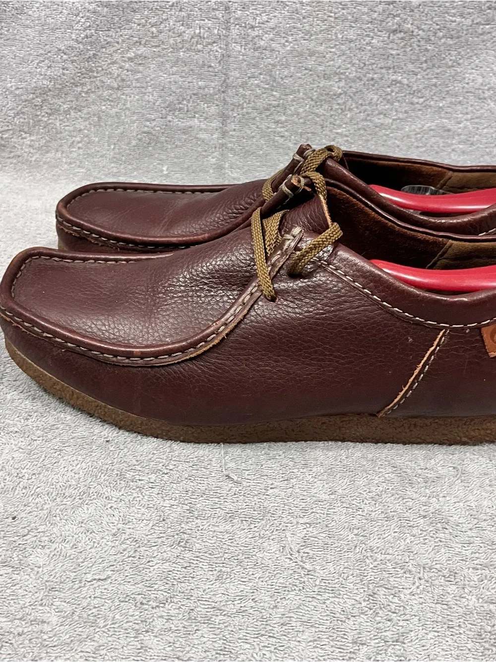 Clarks Mens 12.0 M Shacre II Run Beeswax Wallabee Brown Leather Casual Shoes